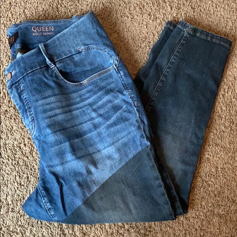 Two toned ankle skinny